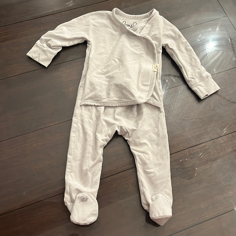 Bonsie Baby 3-6 month footie. Really light blue